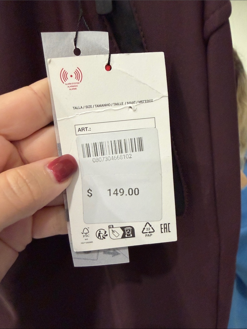 NWT Zara Plum Ski Pants - Picture 4 of 11